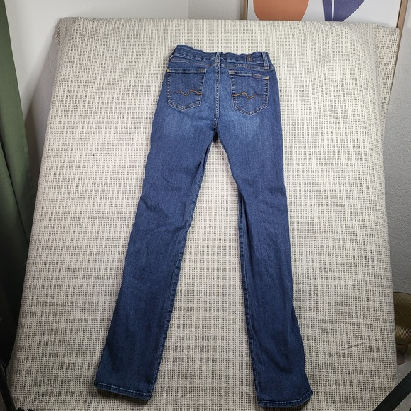 7 For All Mankind Jeans Womens 25 Straight Leg Stretch Denim Classic Pockets - Picture 7 of 13